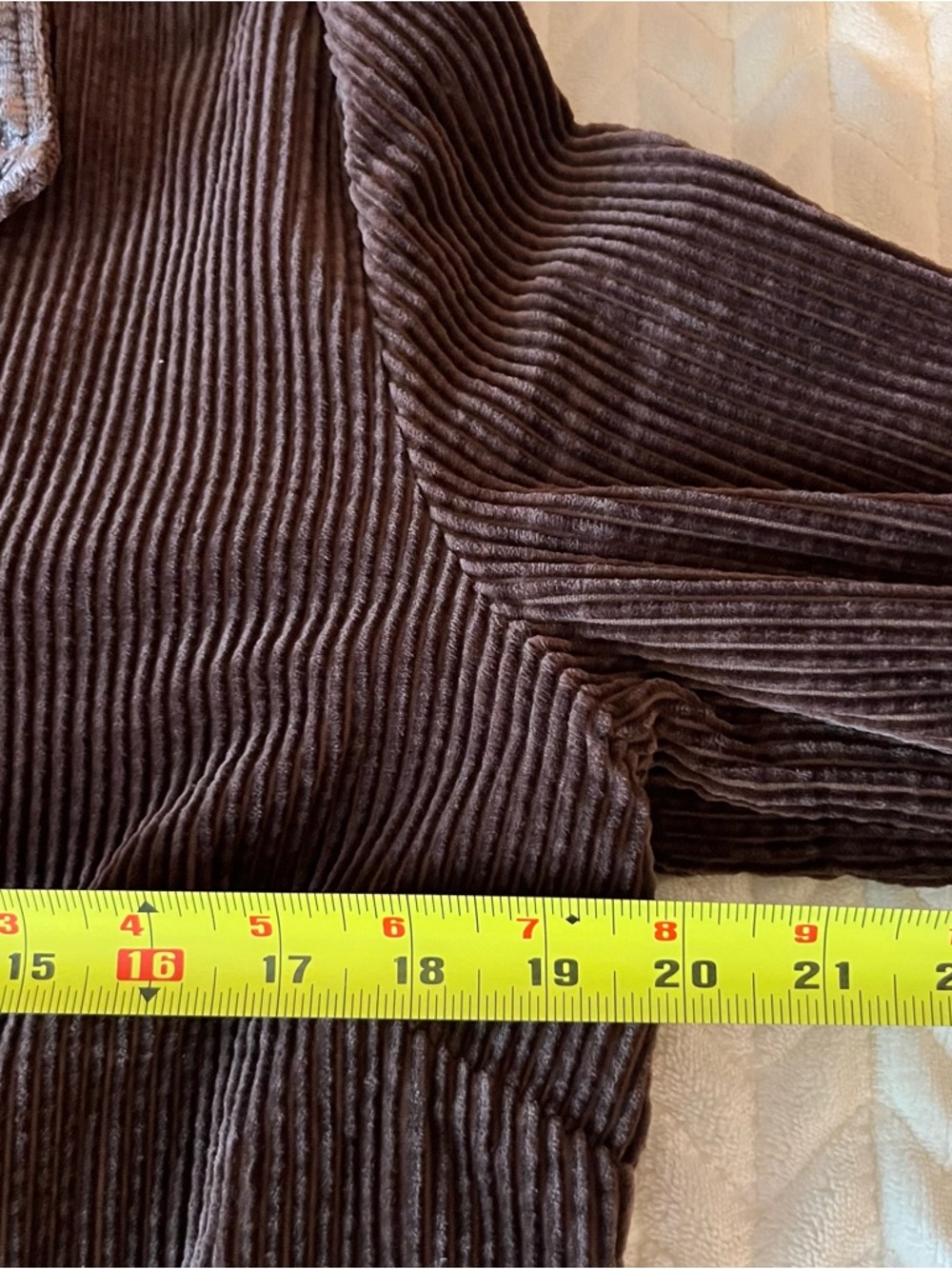 J.Jill Women Brown Corduroy Button-Front Jacket with Velvet Trim Size Medium - Picture 11 of 14